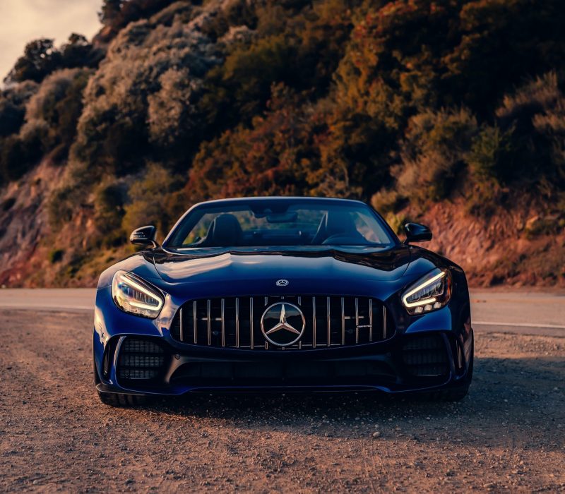 Los Angeles, USA - August 2021: new Mercedes-AMG GT Roadster.
